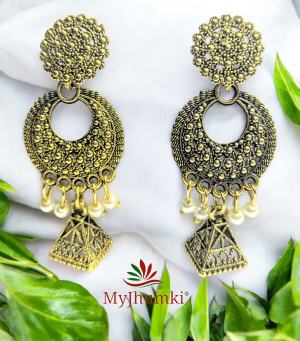 Oxidised Jhumka Earring For Women